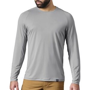 YETI MEN'S CREW NECK ULTRA LIGHTWEIGHT SUNSHIRT GREY size men's medium